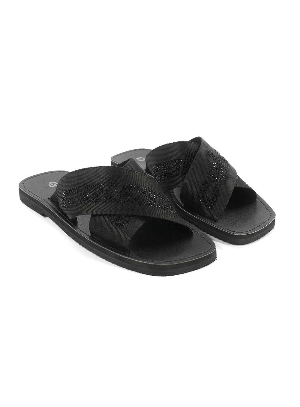 Sandália Rateira Slide Tira Cruzada Fem Colcci Preto