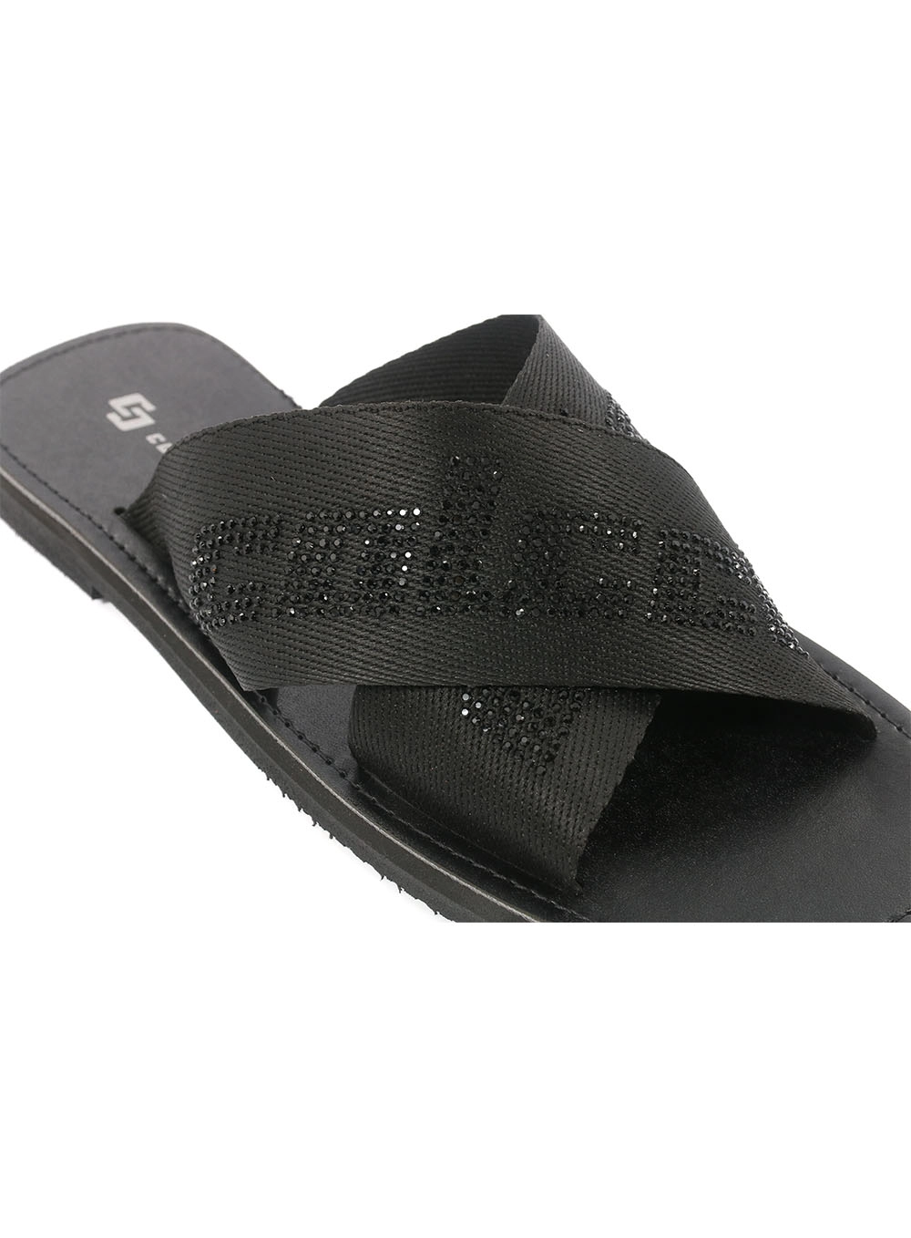 Sandália Rateira Slide Tira Cruzada Fem Colcci Preto