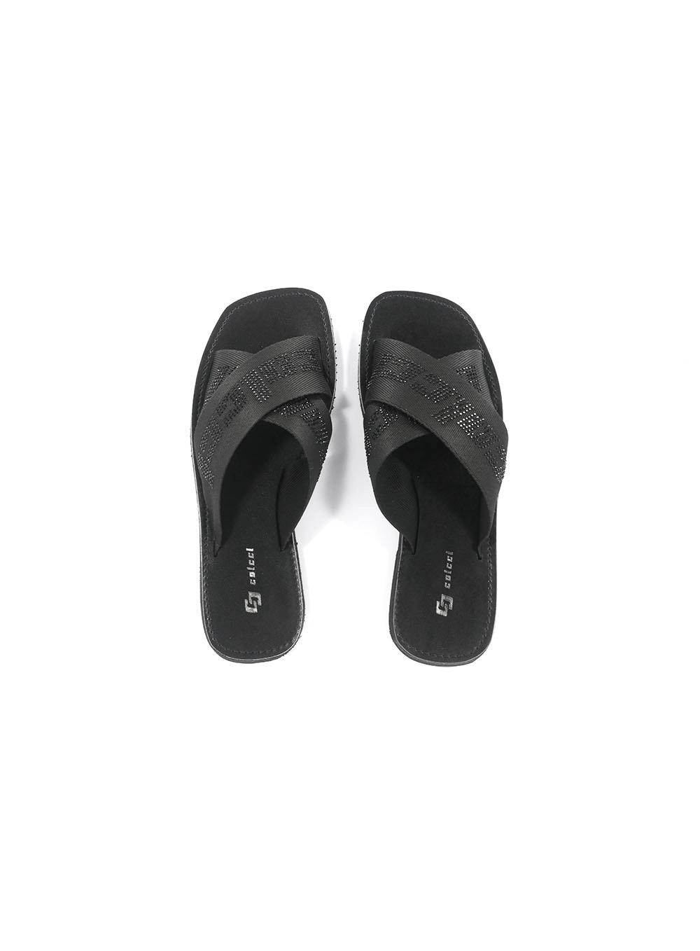 Sandália Rateira Slide Tira Cruzada Fem Colcci Preto
