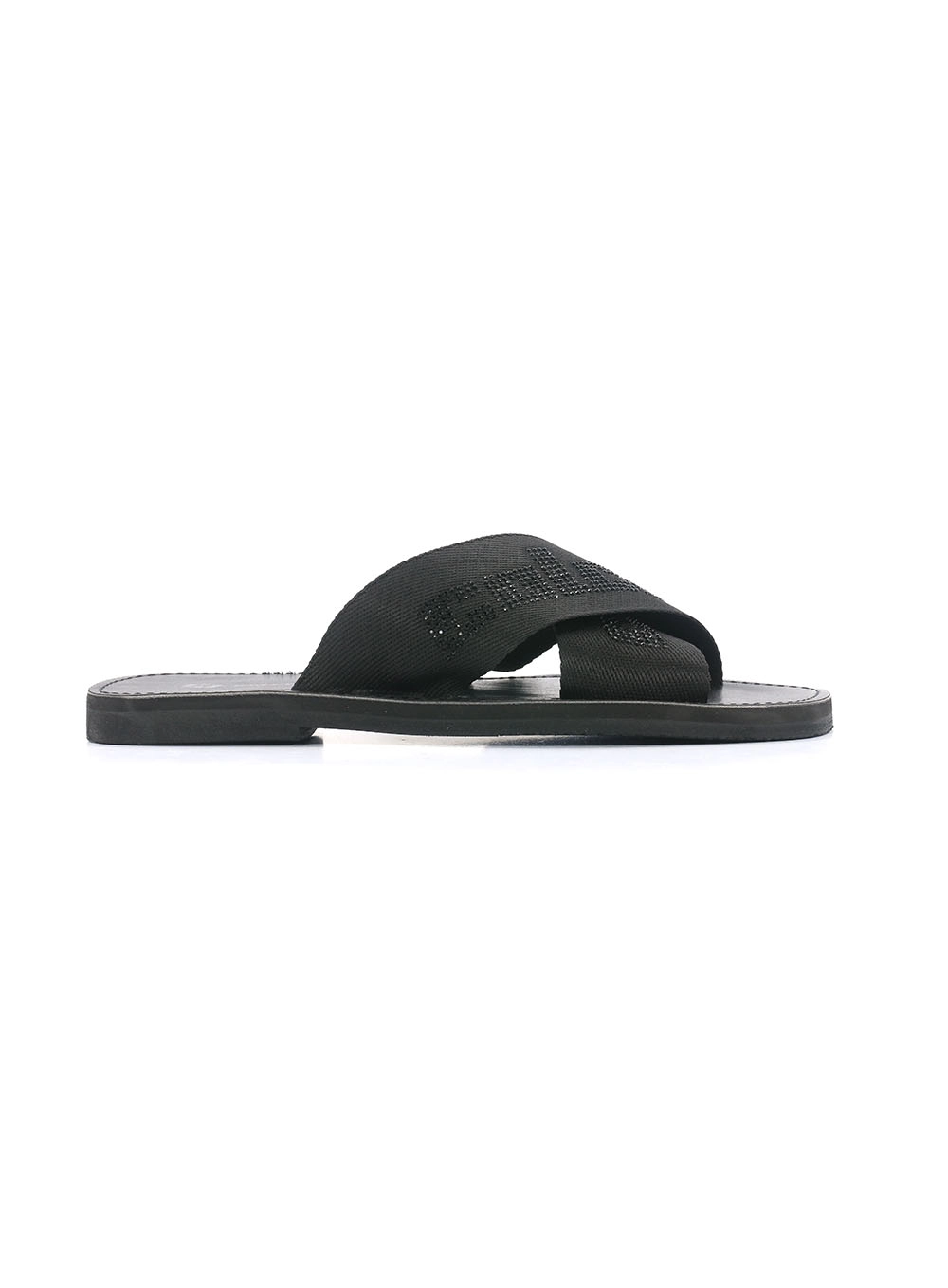 Sandália Rateira Slide Tira Cruzada Fem Colcci Preto