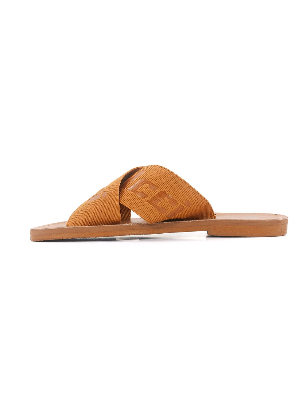 Sandália Feminina Slide Tira Cruzada Colcci Marrom