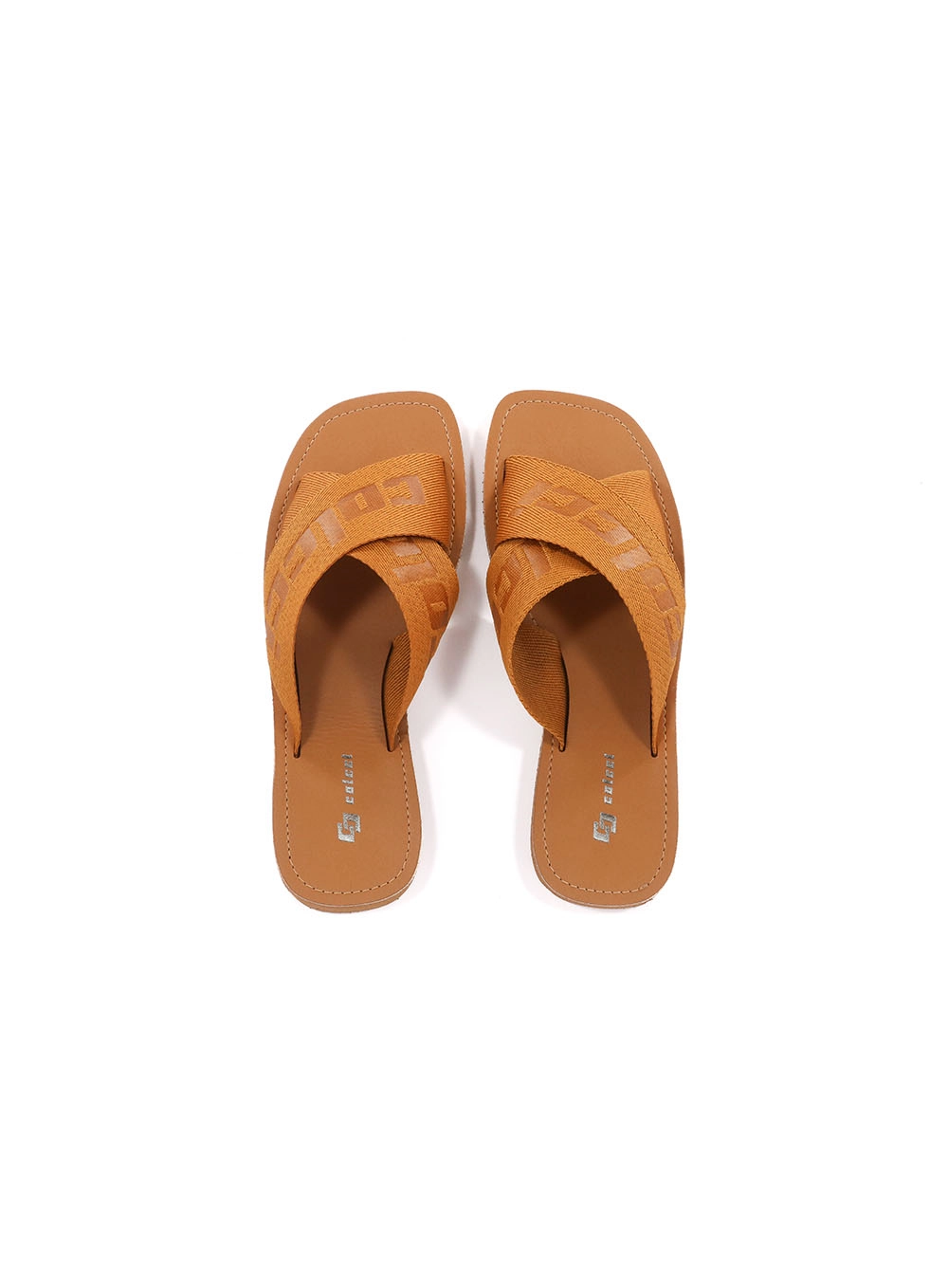 Sandália Feminina Slide Tira Cruzada Colcci Marrom