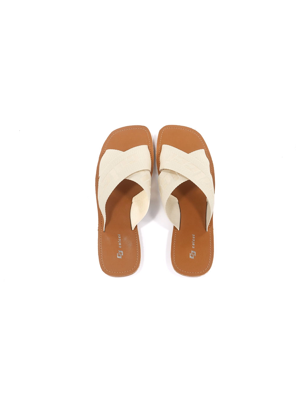 Sandália Feminina Slide Tira Cruzada Colcci Off Shell