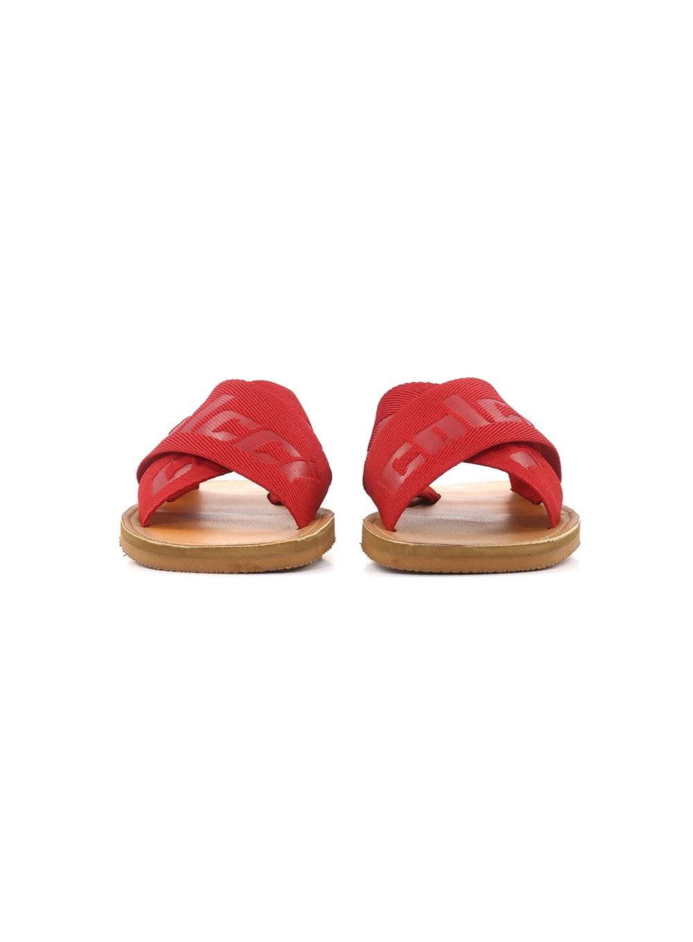 Sandália Feminina Slide Tira Cruzada Colcci Vermelho