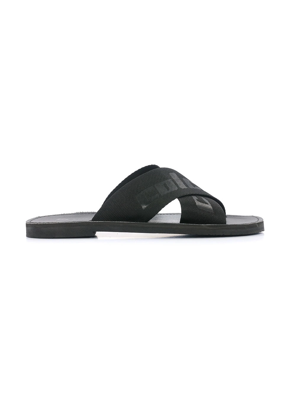 Sandália Feminina Slide Tira Cruzada Colcci Preto