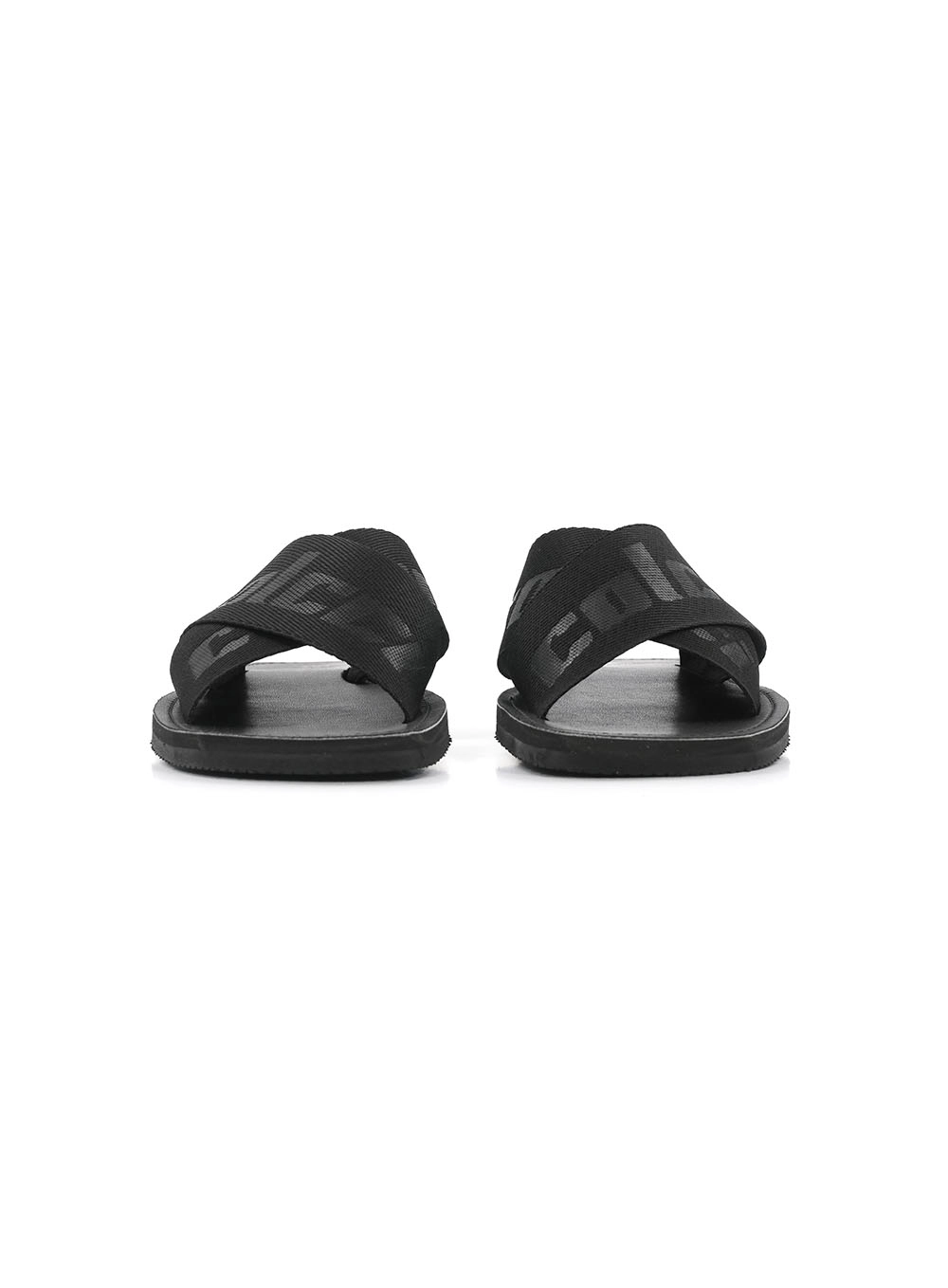 Sandália Feminina Slide Tira Cruzada Colcci Preto