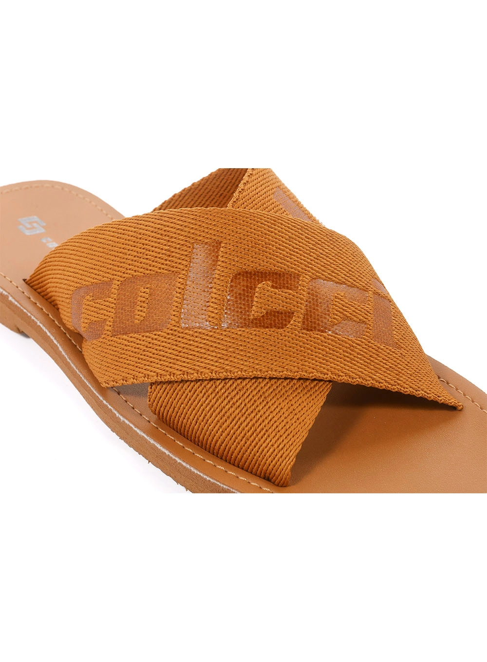 Sandália Feminina Slide Tira Cruzada Colcci Marrom