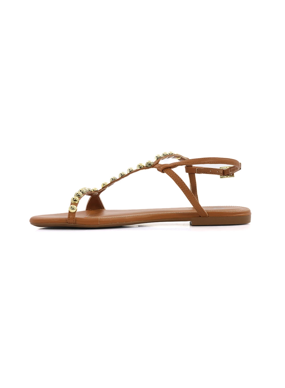 Sandália Fem Colcci Tachas Redondas Marrom