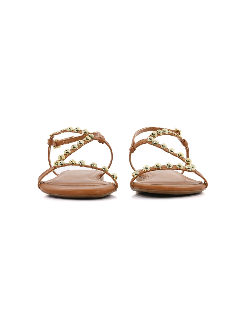 Sandália Fem Colcci Tachas Redondas Marrom