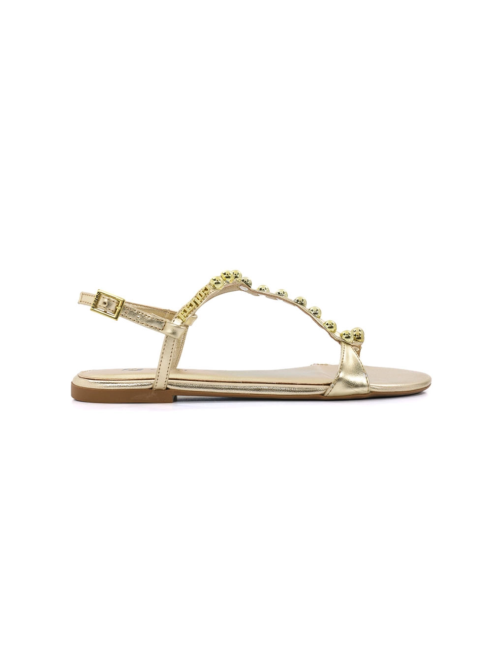 Sandália Fem Colcci Tachas Redondas Ouro