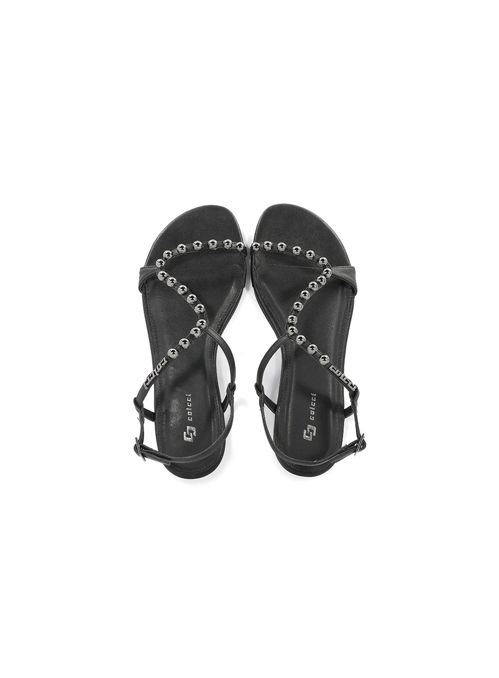 Sandália Fem Colcci Tachas Redondas Preto