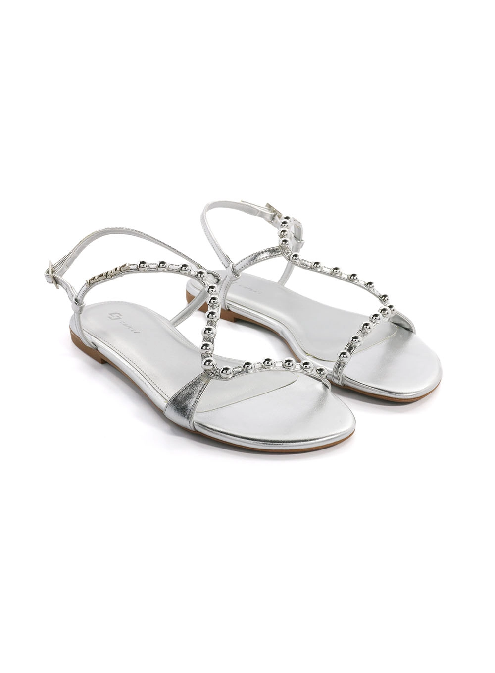 Sandália Fem Colcci Tachas Redondas Prata