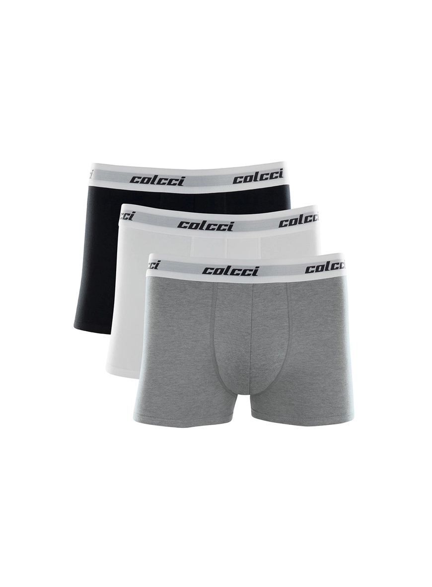 Kit Trio Boxer Cotton Elástico Bordado