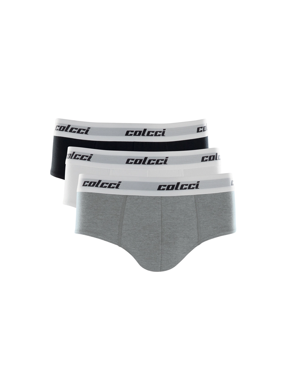 Kit Trio Slip Cotton Elástico Bordado Cinza