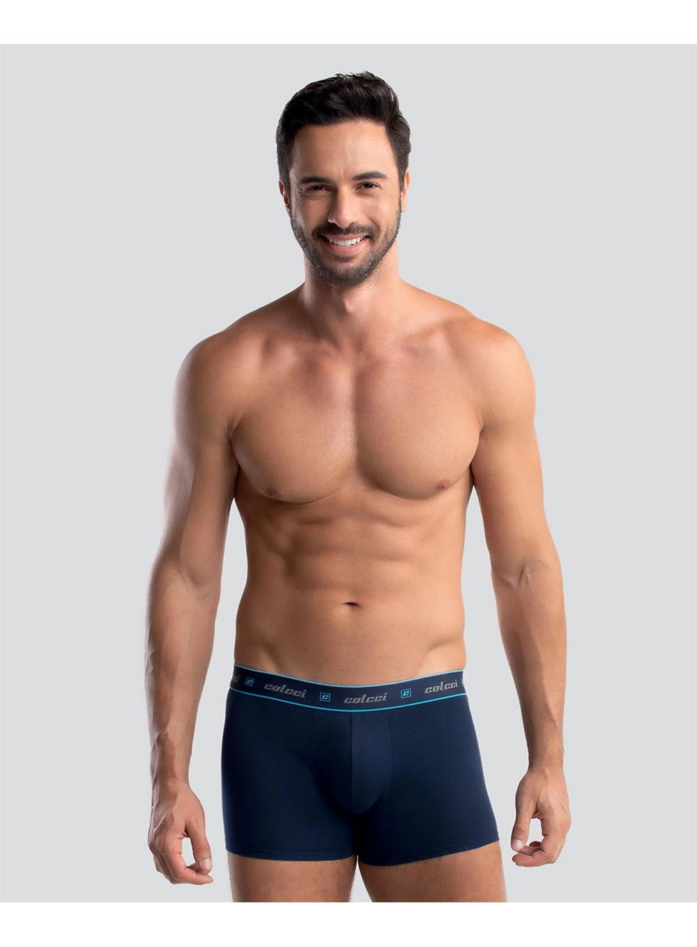 Boxer Cotton Colcci Kit 2pc Azul
