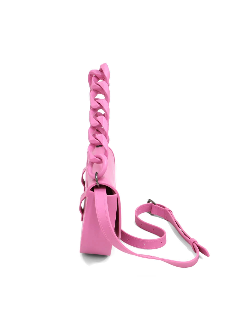 Bolsa Dubai Alça Dupla De Corrente Rosa