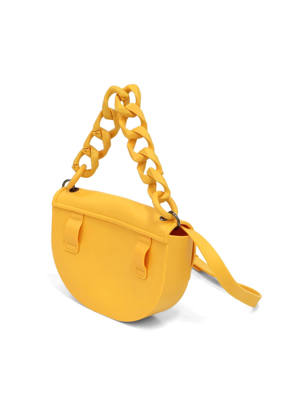 Bolsa Dubai Alça Dupla De Corrente Amarelo