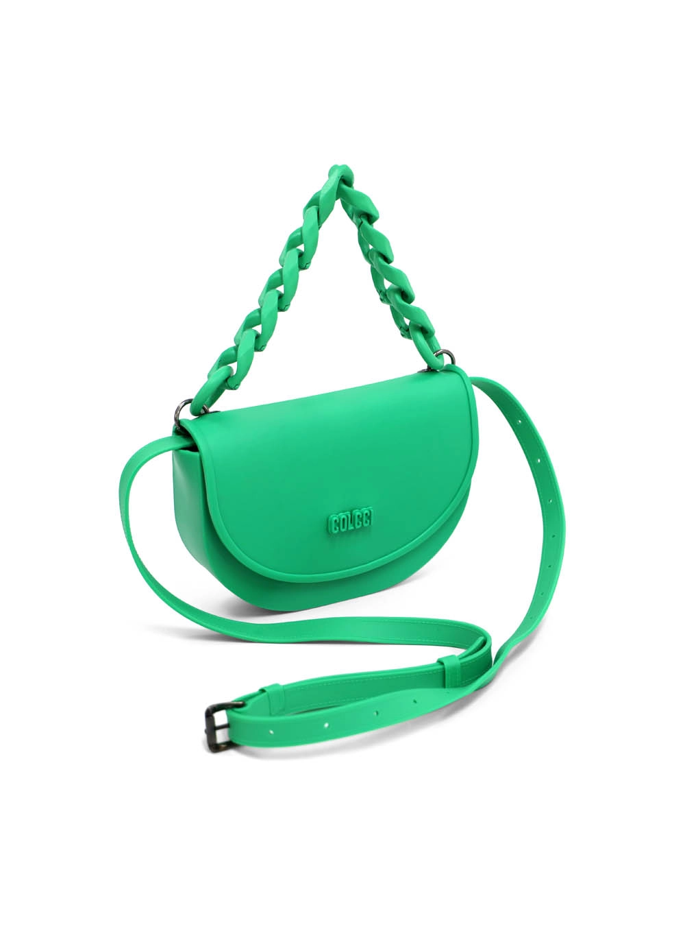 Bolsa Dubai Alça Dupla De Corrente Verde Esmeralda