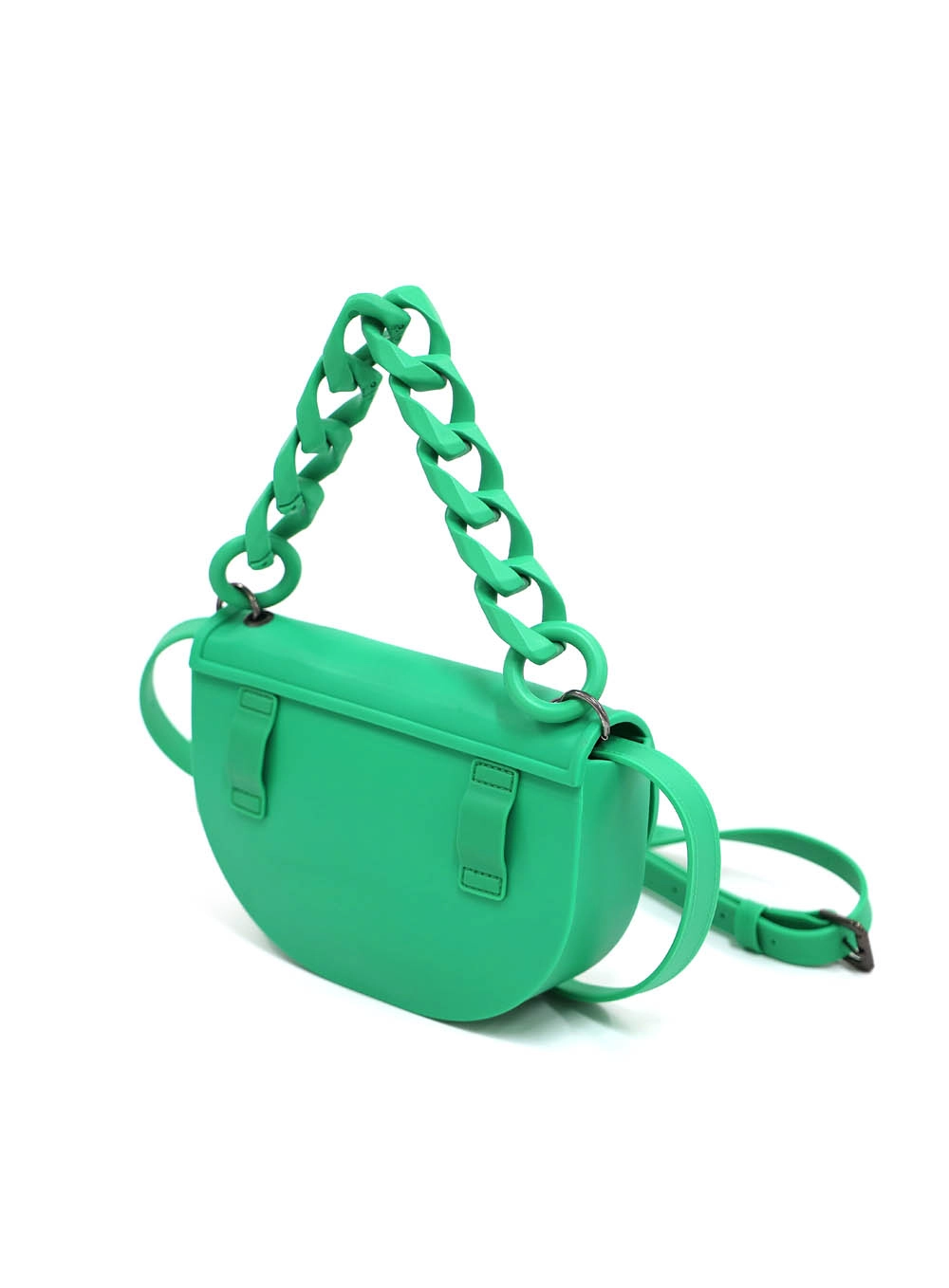 Bolsa Dubai Alça Dupla De Corrente Verde Esmeralda