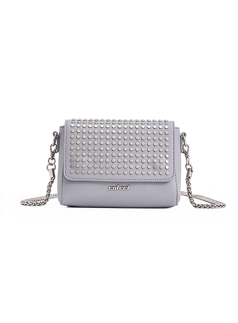 Bolsa Colcci Fem Dupla Face Tachas Cinza