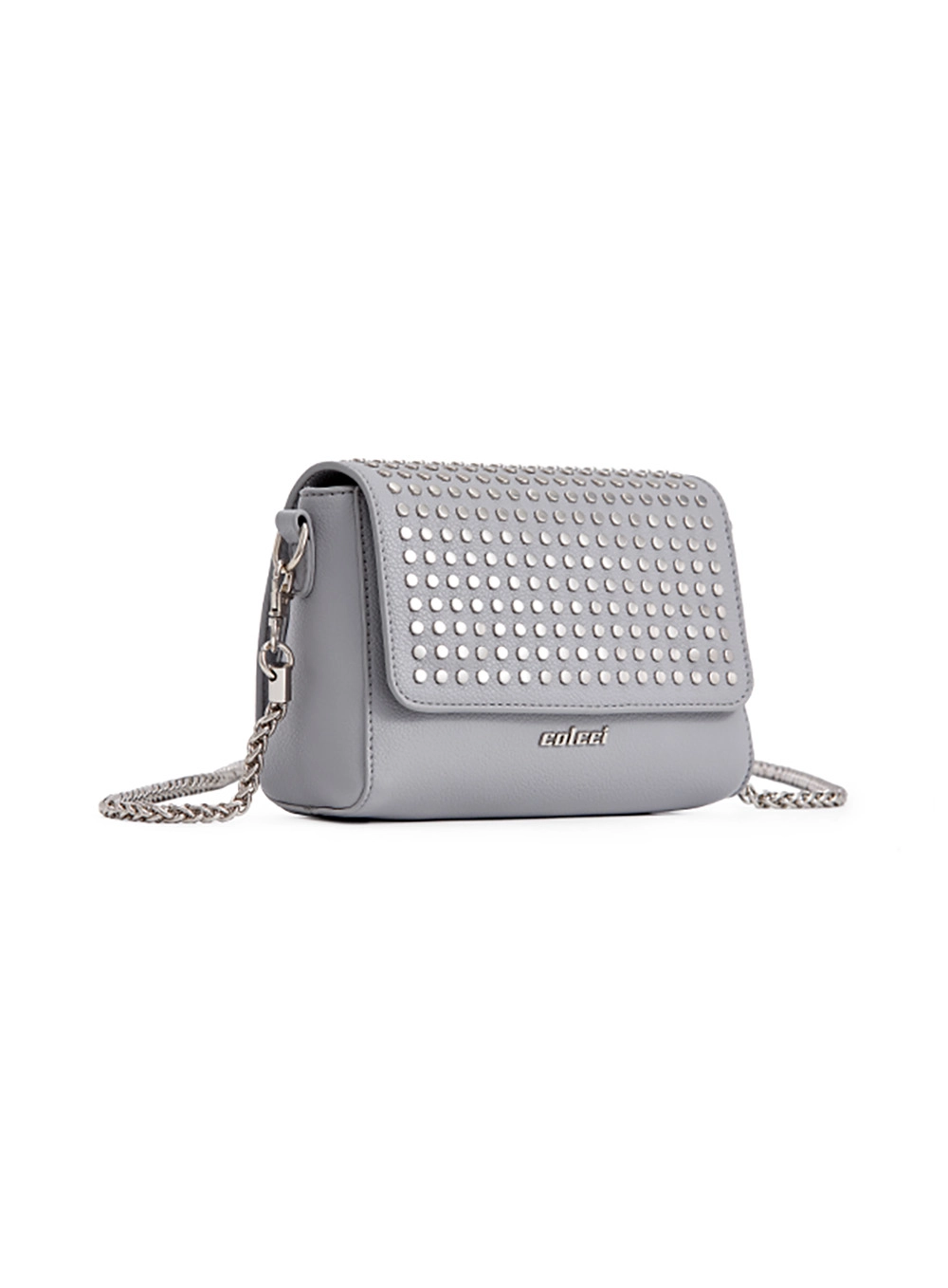 Bolsa Colcci Fem Dupla Face Tachas Cinza