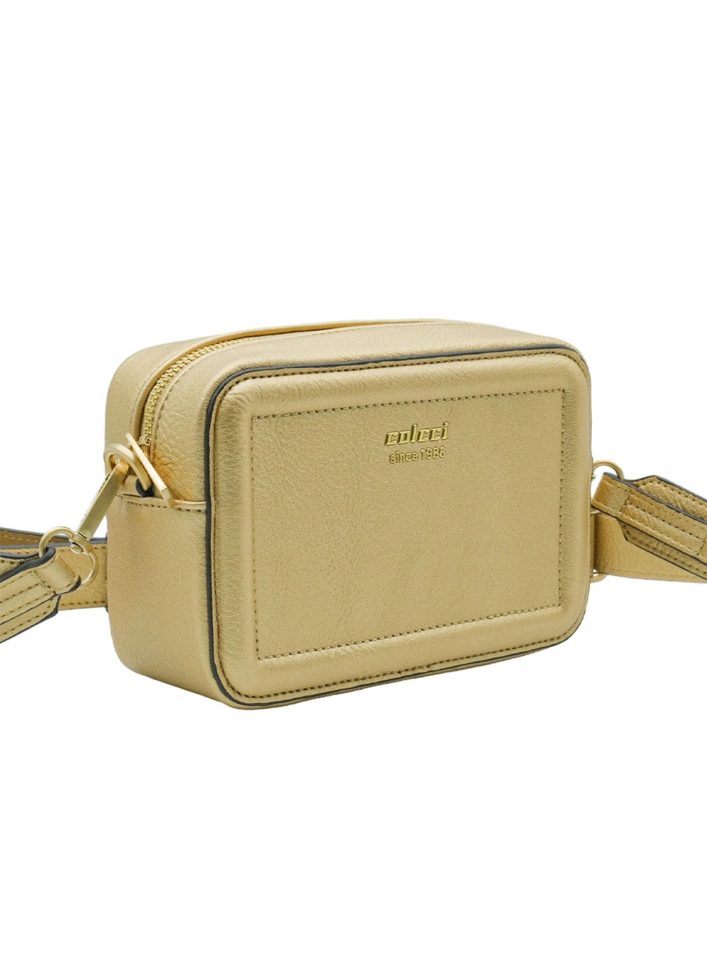 Bolsa Colcci Fem Camera Bag Textura Ouro