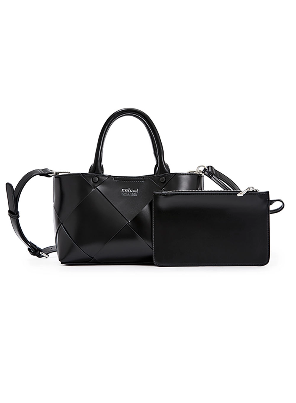 Bolsa Colcci Fem Tote Entrelaçado Box Preto