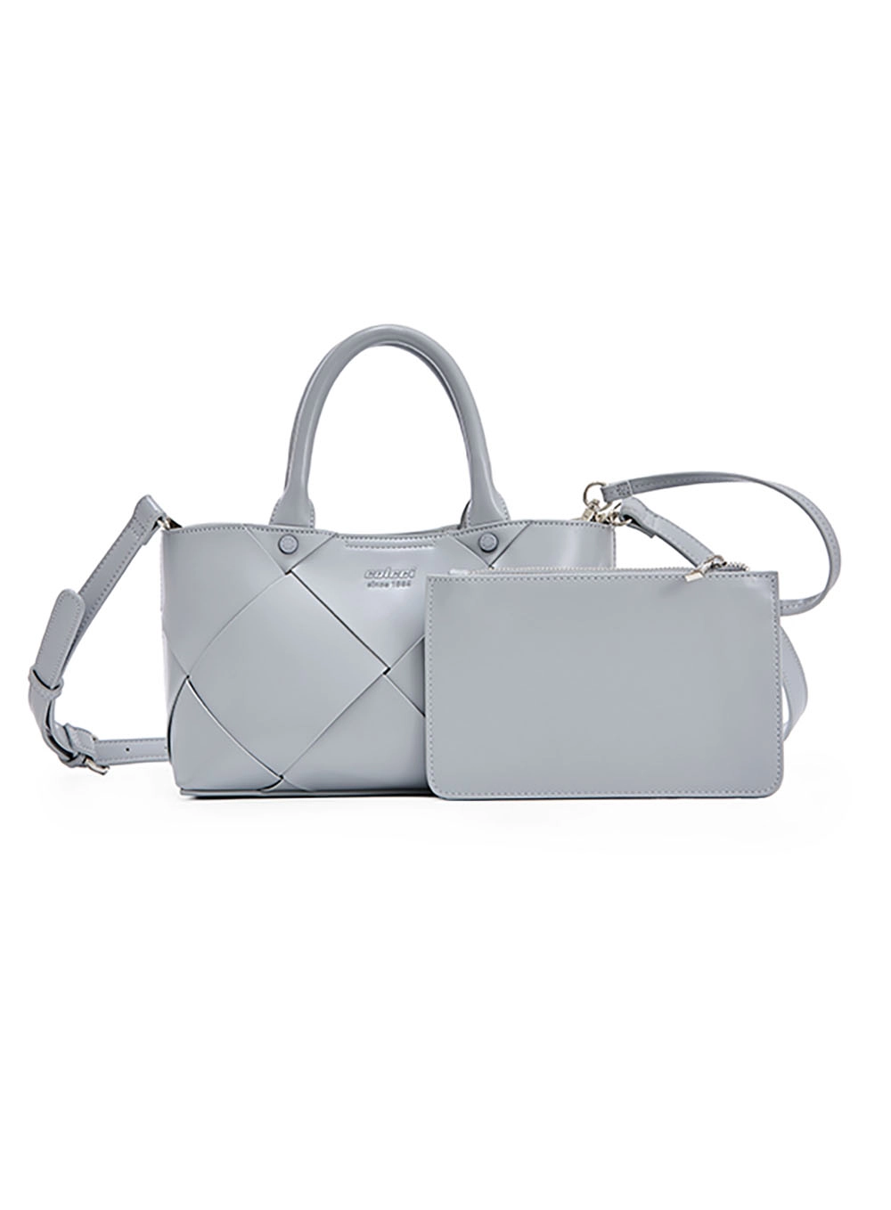 Bolsa Colcci Fem Tote Entrelaçado Box Cinza Pewter