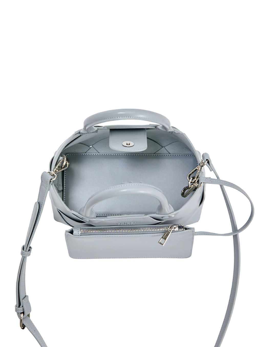 Bolsa Colcci Fem Tote Entrelaçado Box Cinza Pewter