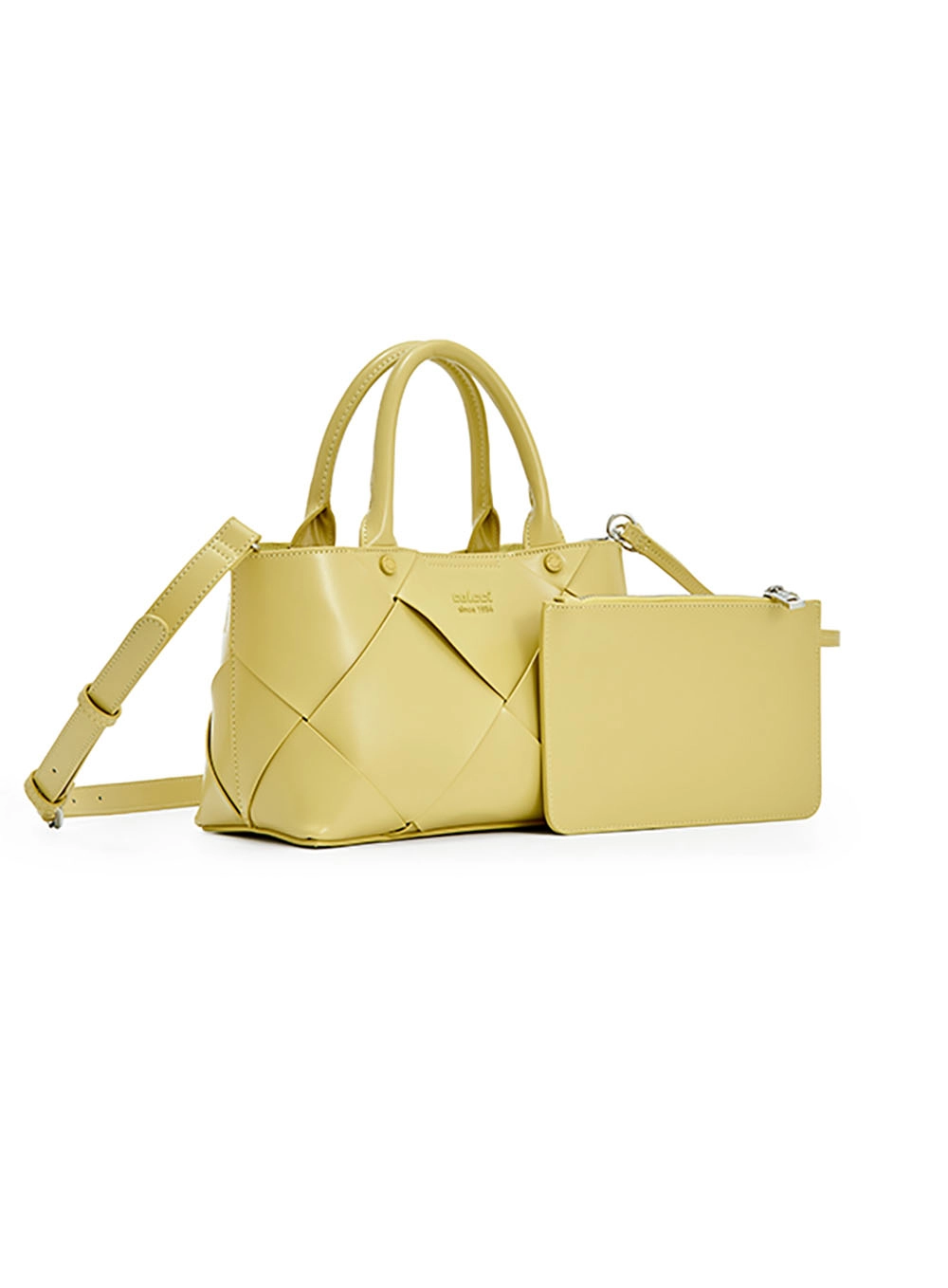 Bolsa Colcci Fem Tote Entrelaçado Box Amarelo Comish
