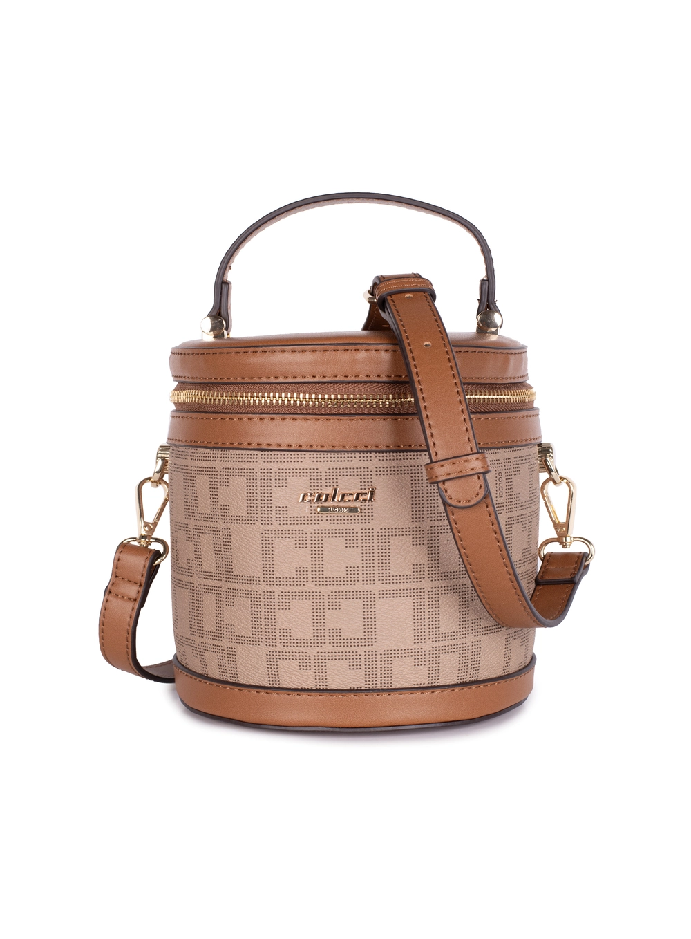 Bolsa Colcci Fem Bucket Monograma Caramelo