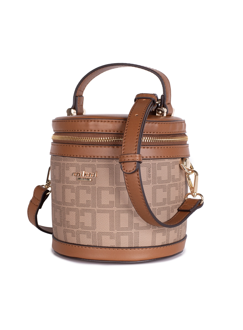 Bolsa Colcci Fem Bucket Monograma Caramelo