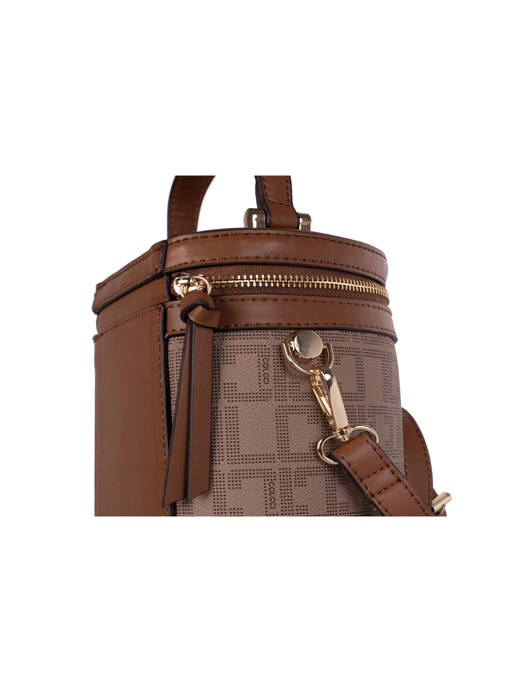 Bolsa Colcci Fem Bucket Monograma Caramelo