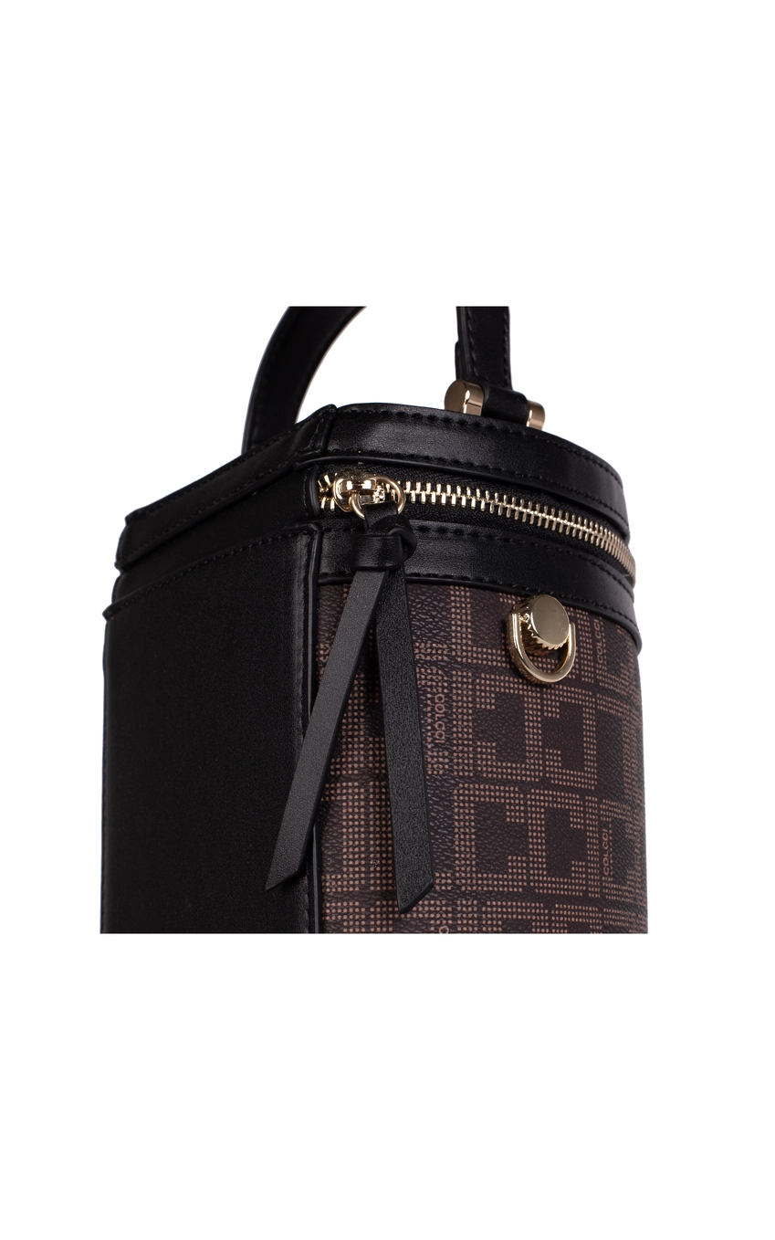 Bolsa Colcci Fem Bucket Monograma Café