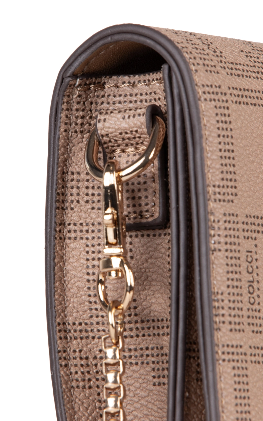 Bolsa Colcci Fem Crossbody Monograma Caramelo