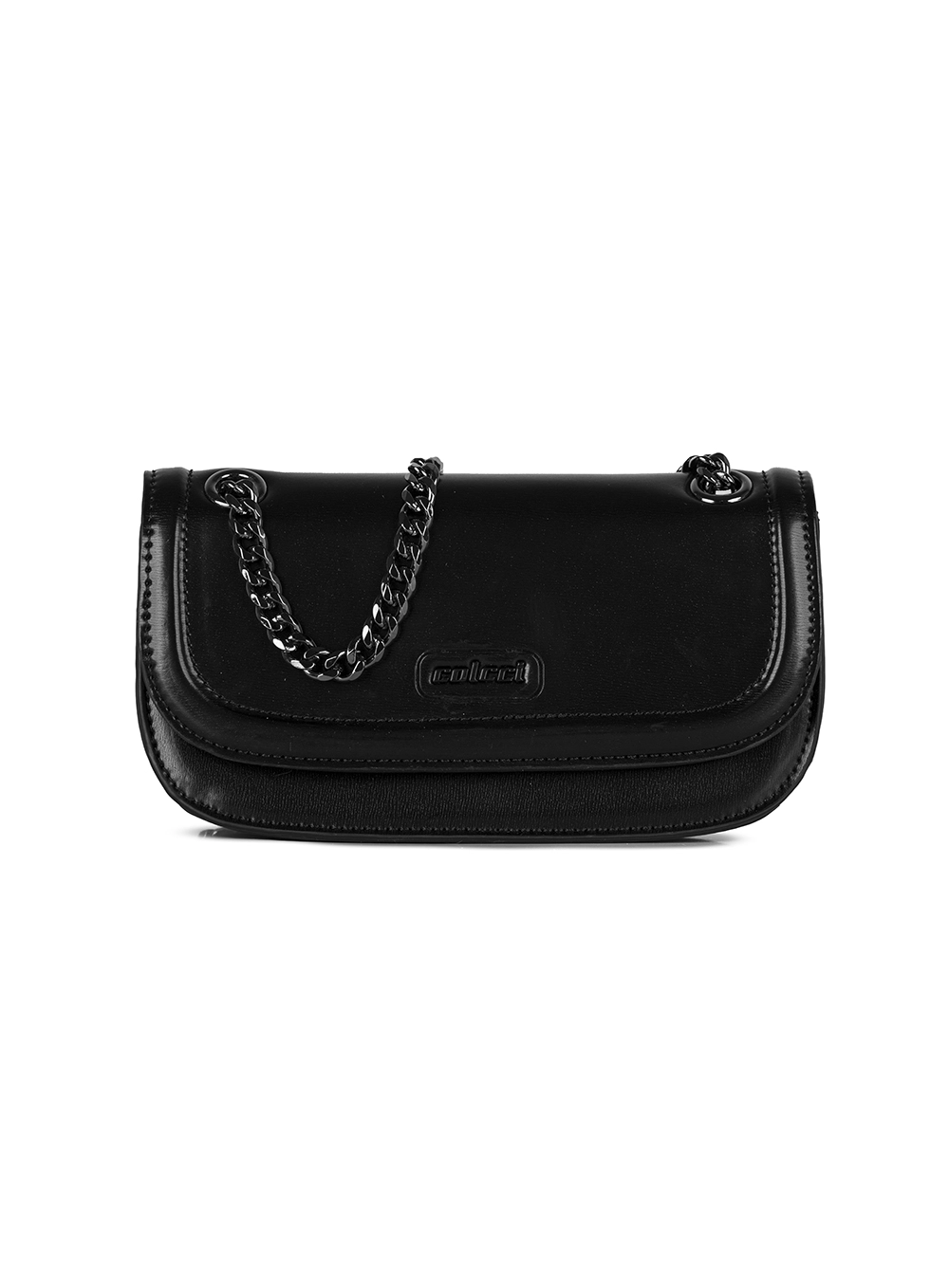 Bolsa Clutch Com Corrente Preto