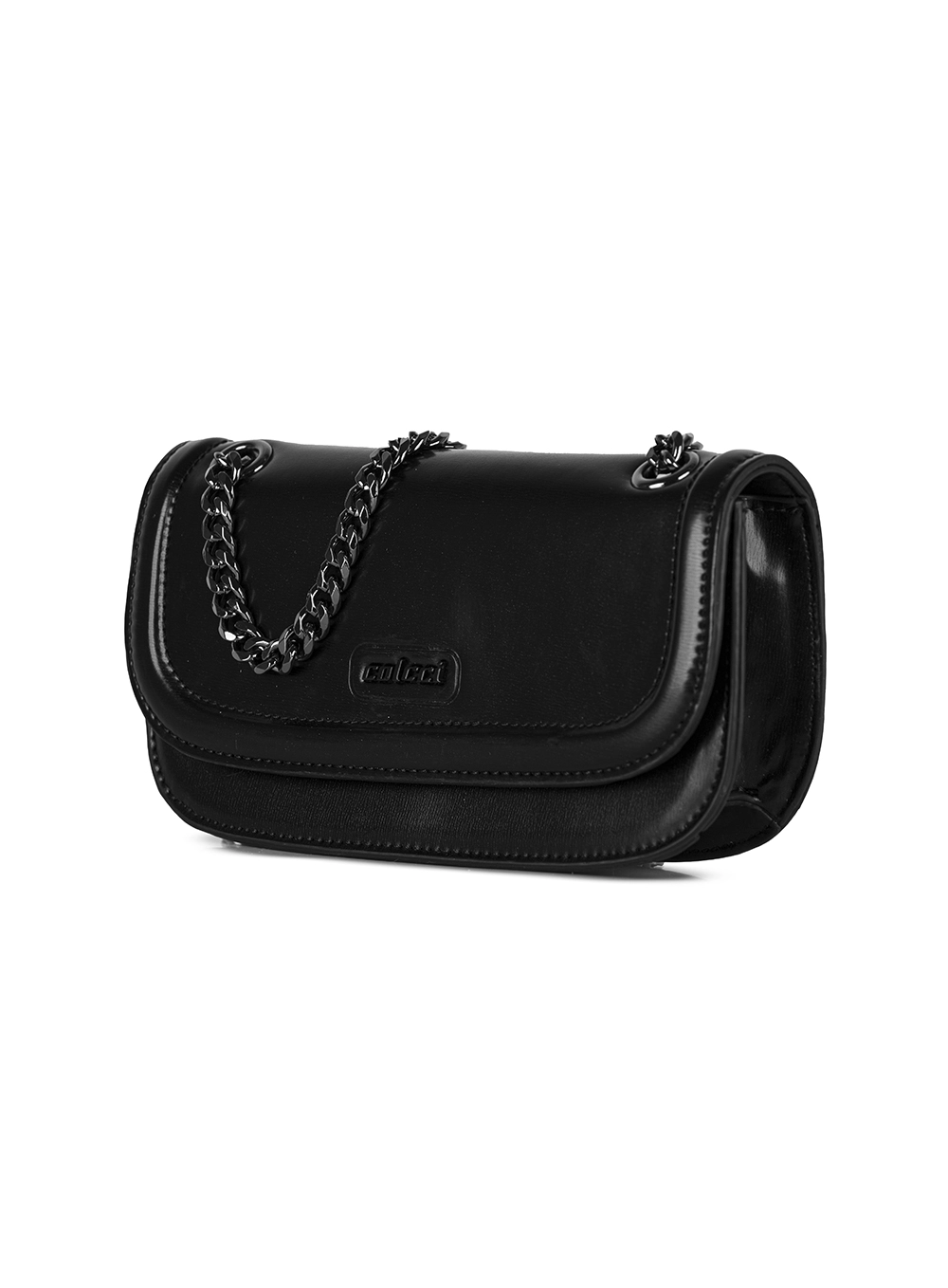 Bolsa Clutch Com Corrente Preto
