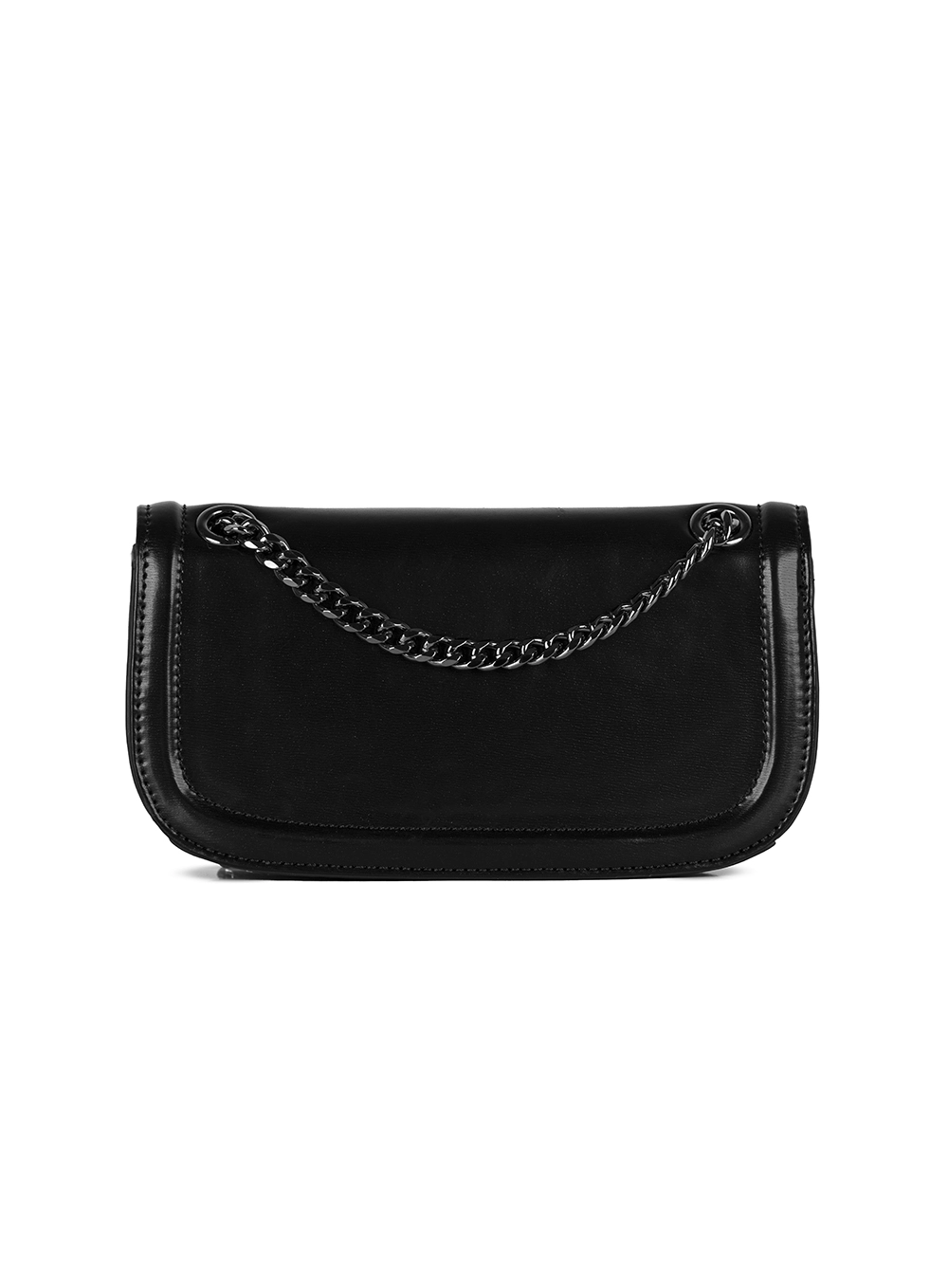Bolsa Clutch Com Corrente Preto