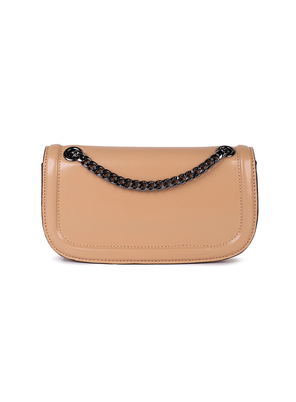 Bolsa Clutch Com Corrente Bege