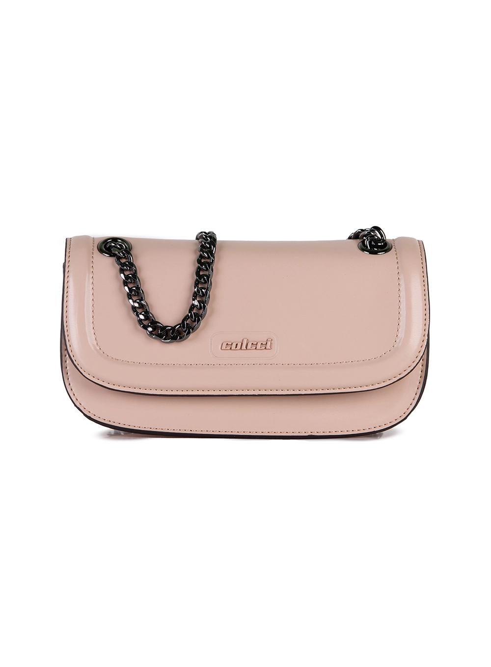 Bolsa Clutch Com Corrente Rosa