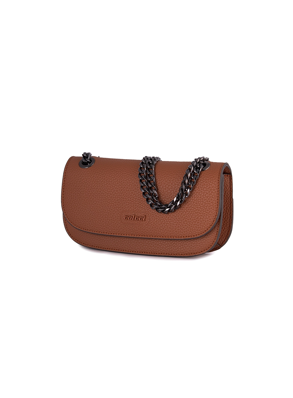 Bolsa Clutch Com Corrente Caramelo