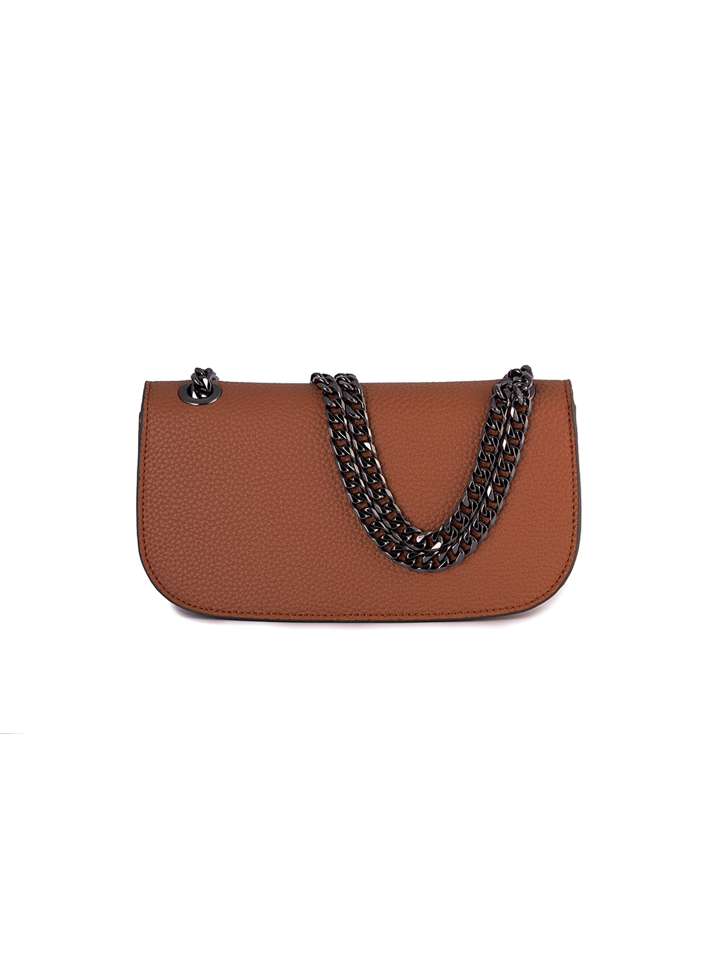 Bolsa Clutch Com Corrente Caramelo