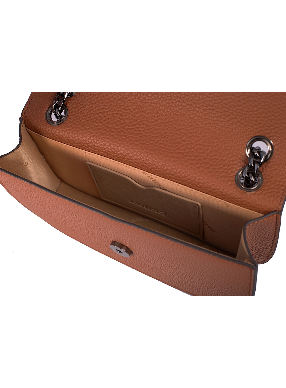 Bolsa Clutch Com Corrente Caramelo