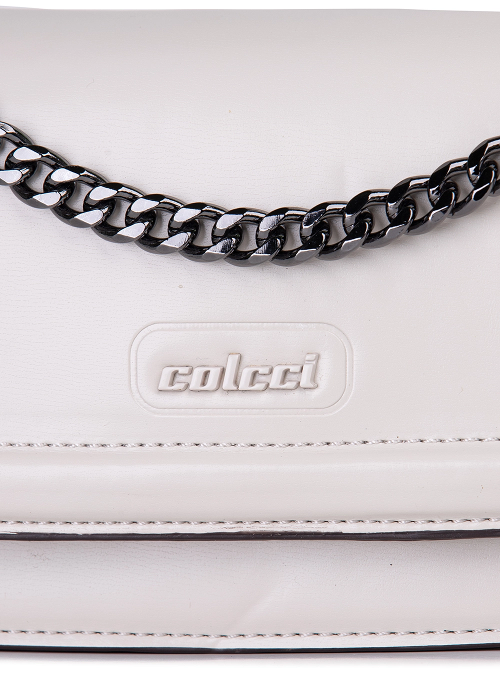Bolsa Clutch Com Corrente Branco