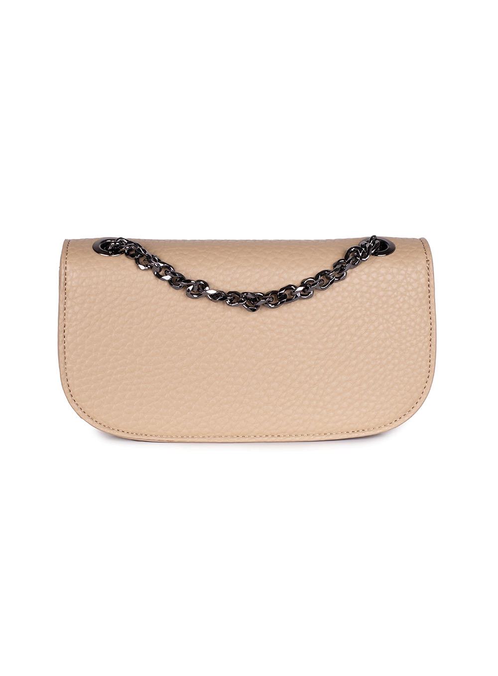 Bolsa Clutch Com Corrente Bege