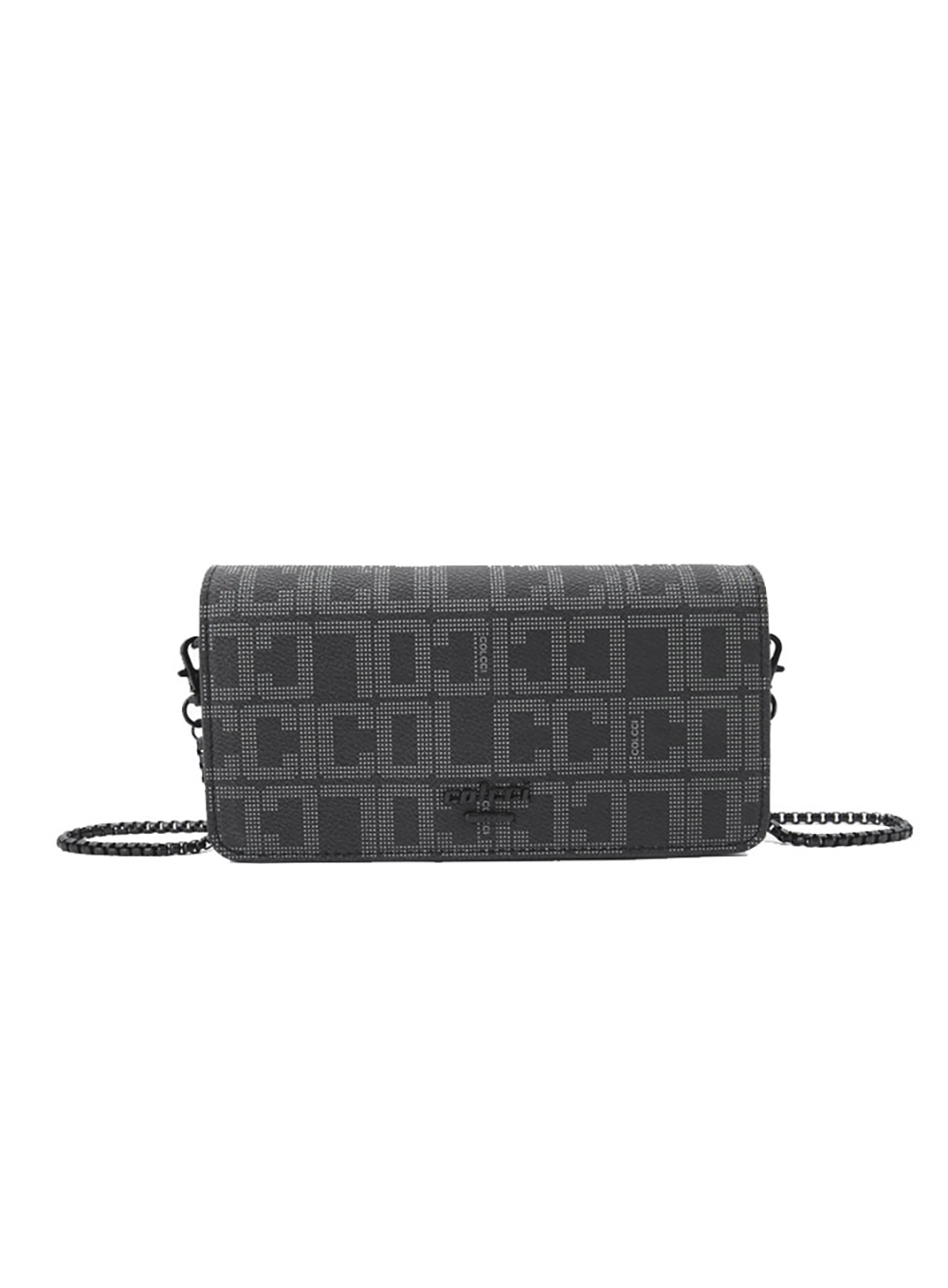 Carteira Colcci Fem Crossbody Monograma Preto
