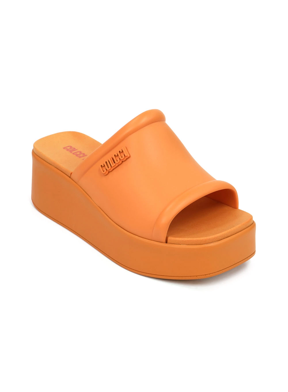 Sandalia Plataforma Rubber Cassie Laranja