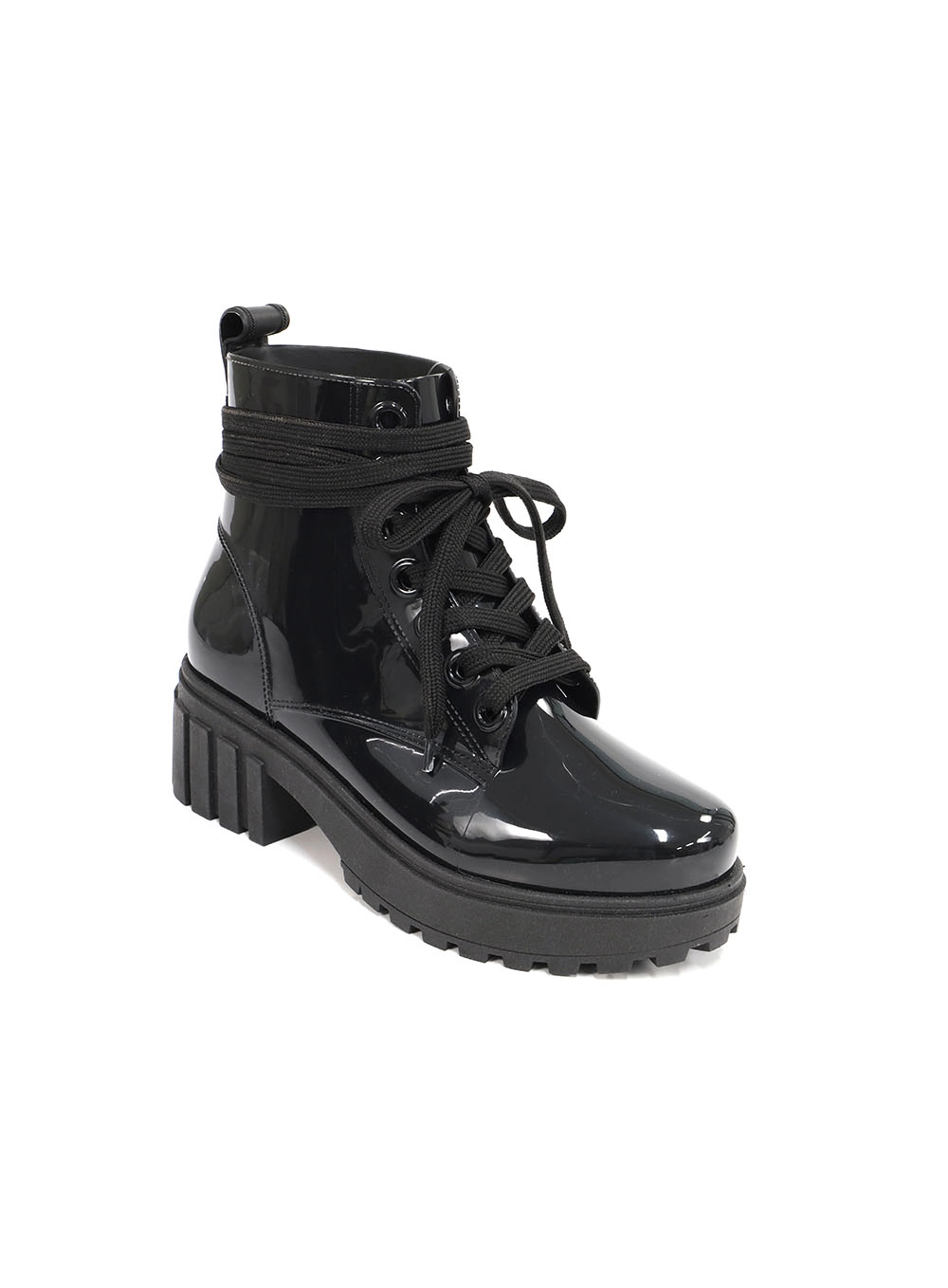 Bota Vinil Com Cadarço Jess Preto