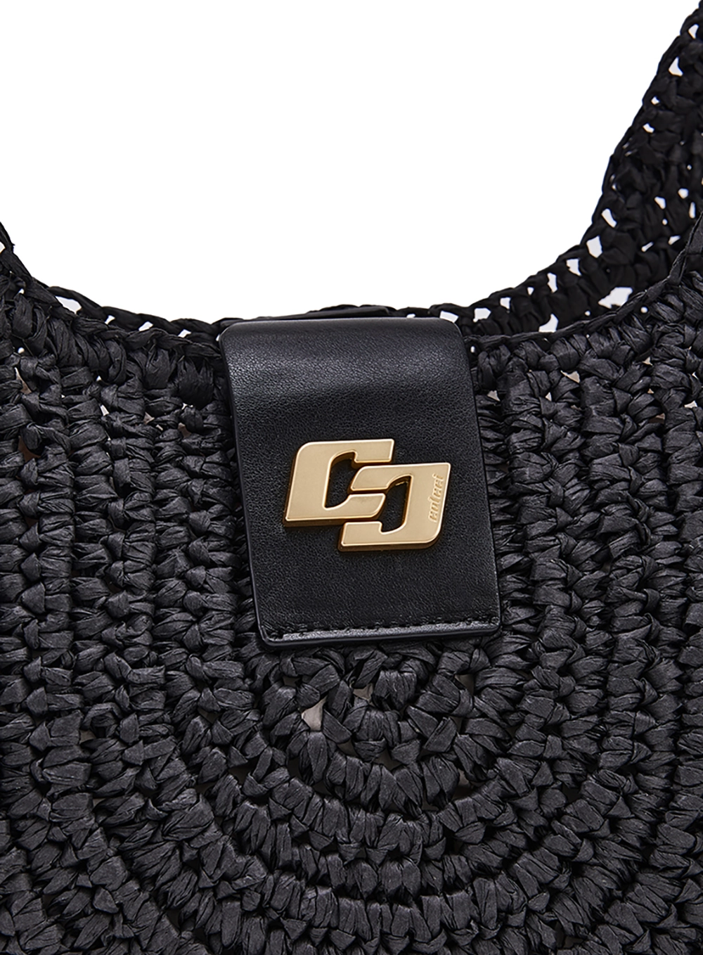 Bolsa Feminina Hobo Palha Preto