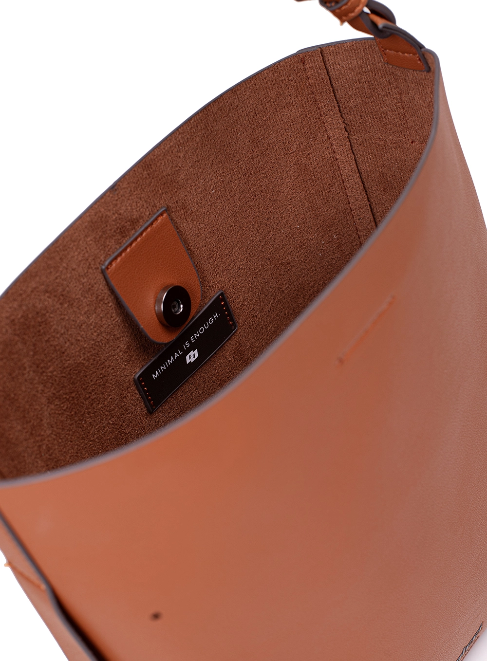 Bolsa Feminina Bucket Minimal Caramelo